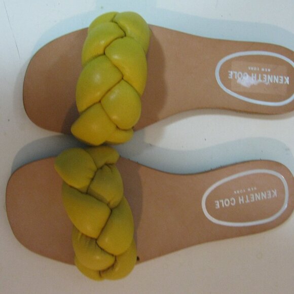 Kenneth Cole Shoes - Kenneth Cole Slide Sandals Size 6 New NWOT Nellie Braid Yellow Shoe